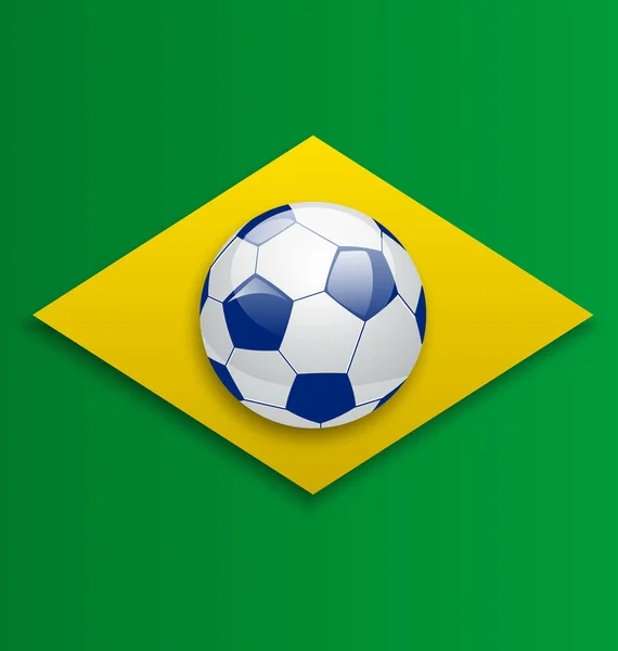 足球球，为巴西 2014年橄榄球冠军的概念 — 图库照片