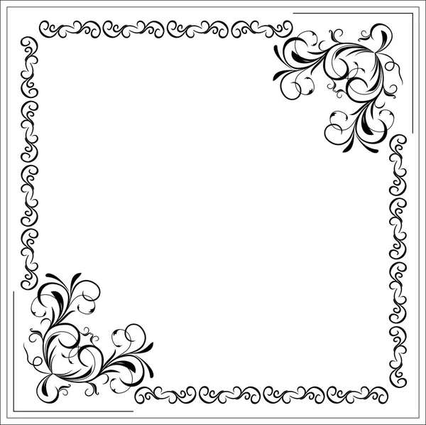 Borde de marco floral en blanco —  Fotos de Stock