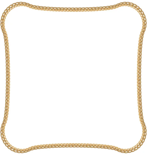 Золотий ланцюг ізольований на білому тлі — стокове фото