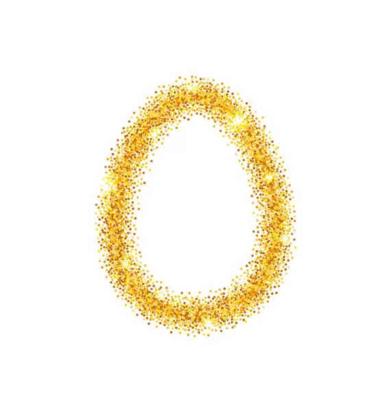 Streszczenie szczęśliwy, Wielkanoc złoty brokat jajko z miejscem dla tekstu — Zdjęcie stockowe