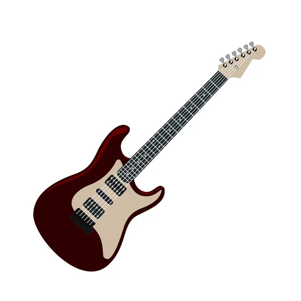 Realistische Abbildung E-Gitarre — Stockfoto