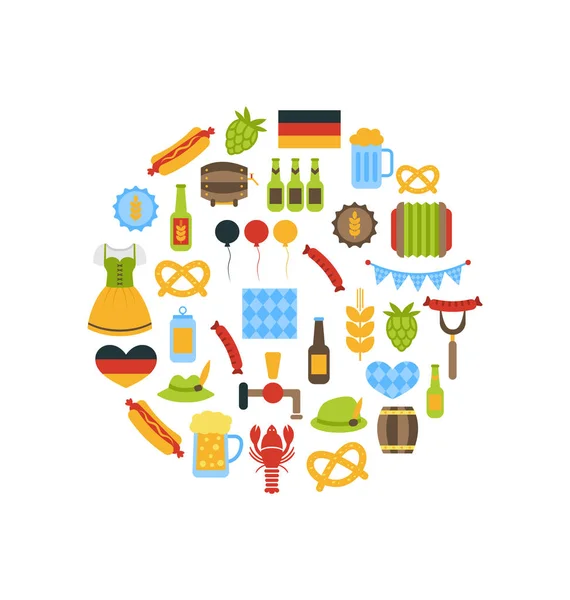 Oktoberfest Colorful Symbols — Stock Photo, Image