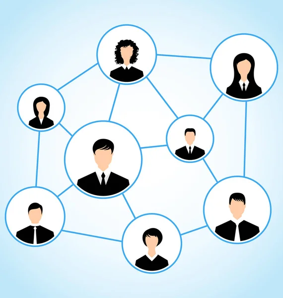 Group of business people, social relationship — Stock Photo, Image