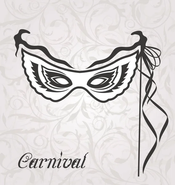 Venezianischen Karneval oder Theater Maske mit Bändern — Stockfoto