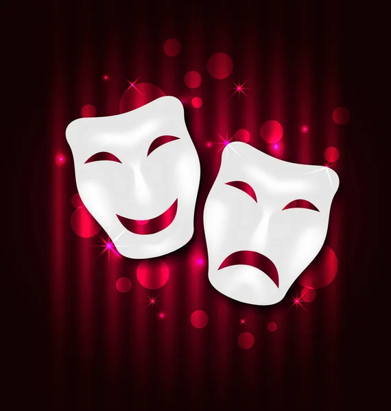 Comedy and tragedy theatre masks — Stock Photo, Image