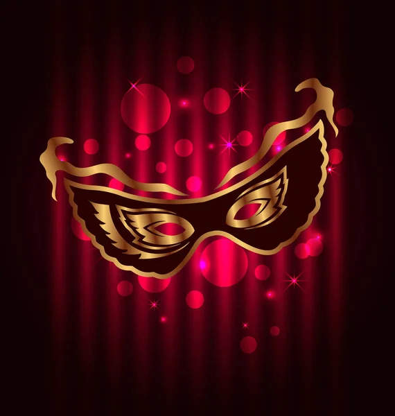 Carnival or theater mask on glowing background — Stock Photo, Image
