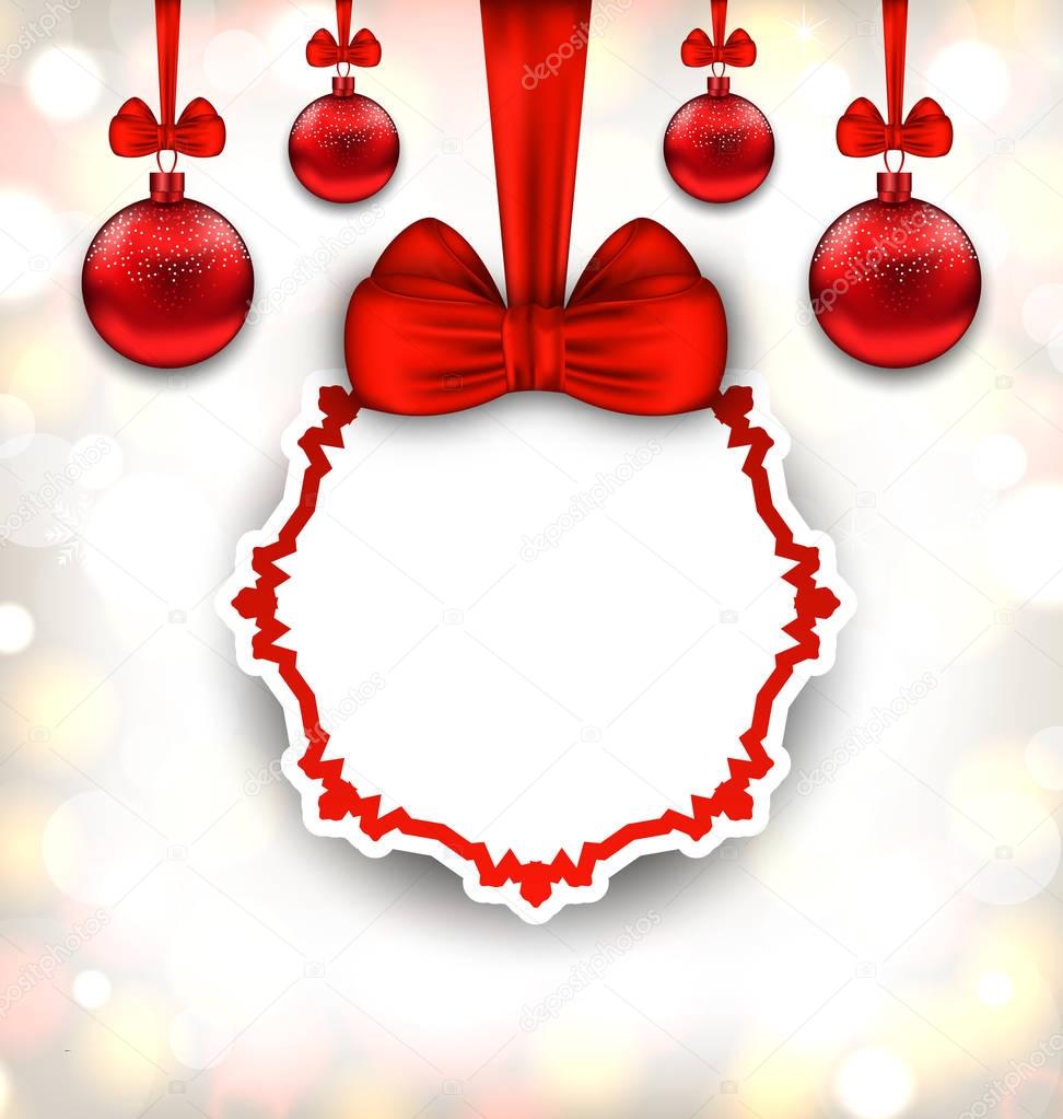 Merry Christmas Background with Celebration Card