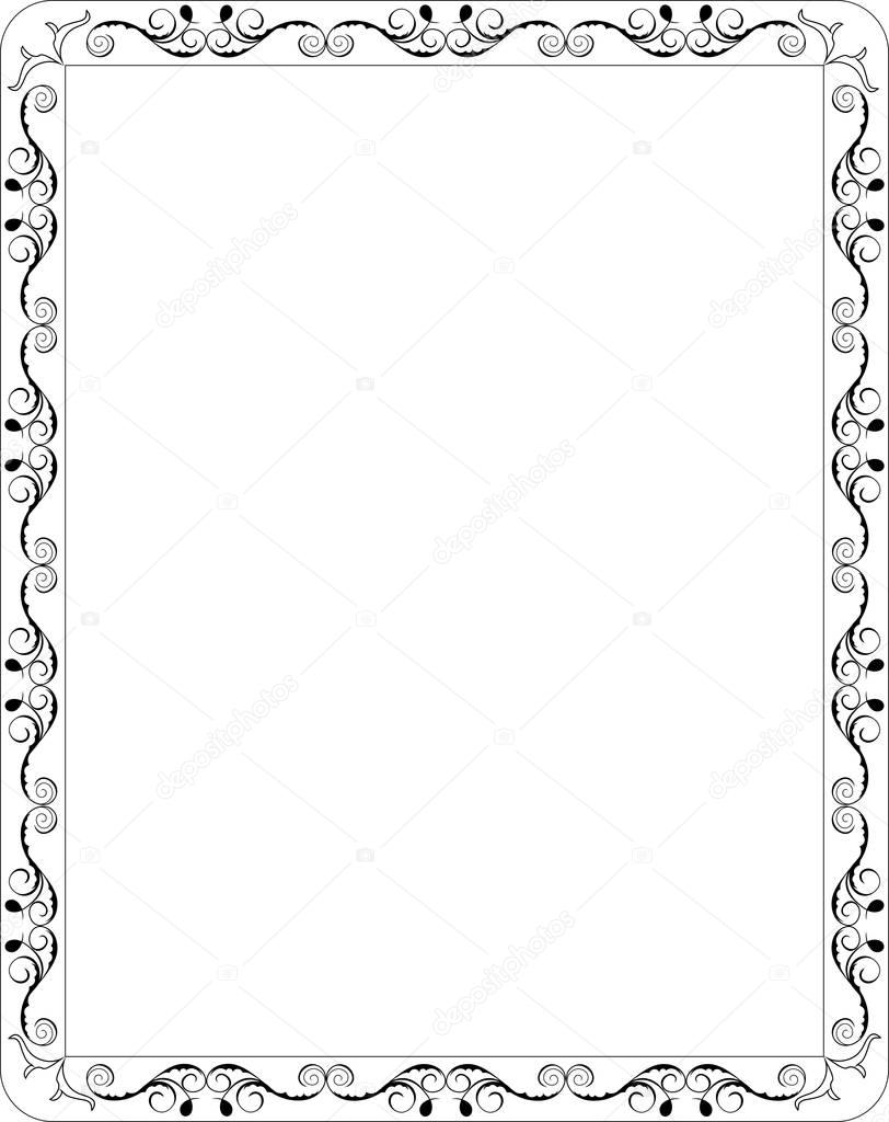 Blank floral frame border