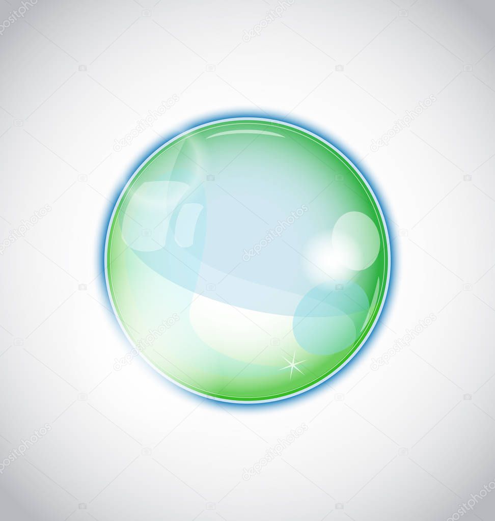 Pearl bubble ball isolated on white background