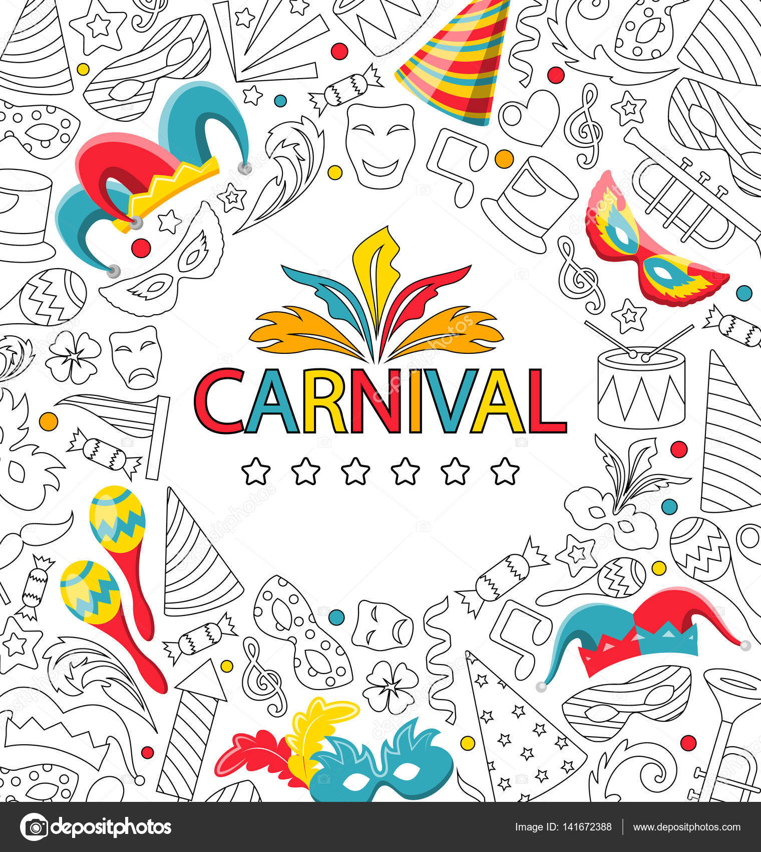 Resultado de imagen de carnaval dibujo