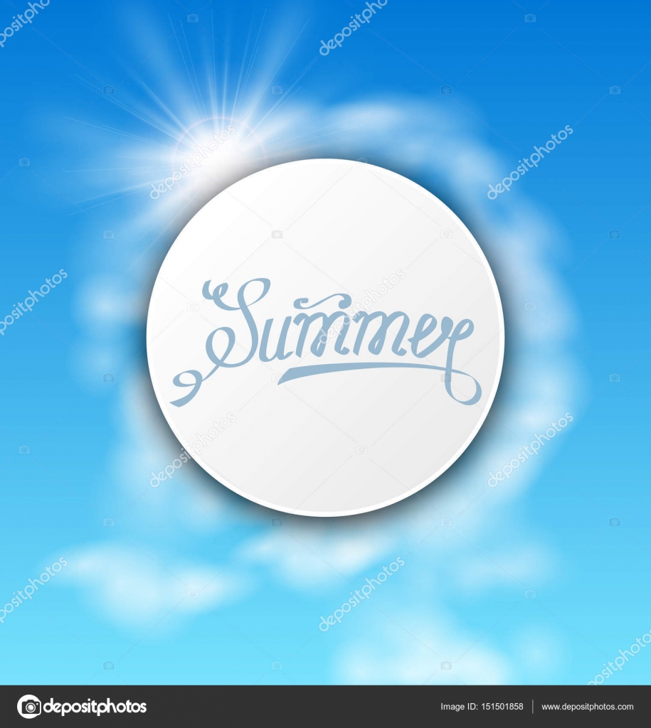 夏本文 曇り空を背景に抽象的なカード ストックベクター C Smeagorl