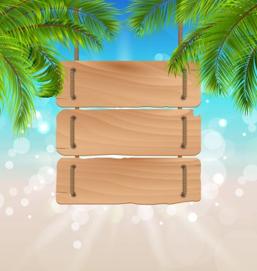 Mesajınız yaz arka plan için ahşap tahta