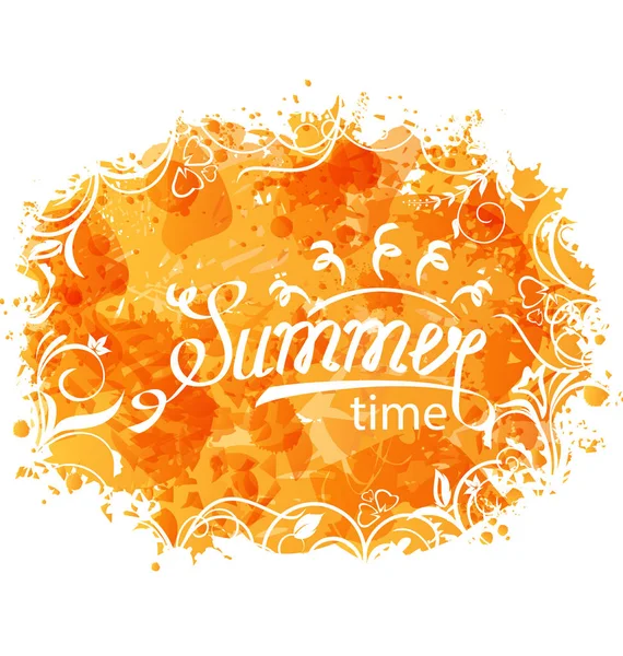 여름 배경 휴일 디자인 및 타이포 그래피 포스터 템플릿 — 스톡 벡터