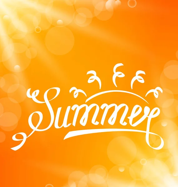 Banner abstracto de verano con letras de texto — Vector de stock