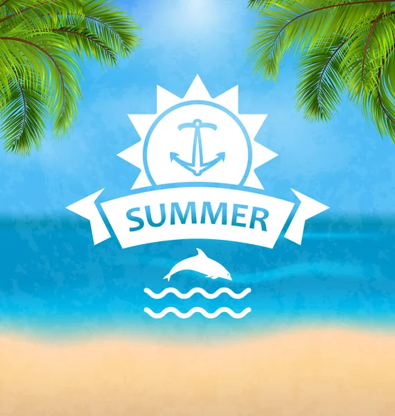 Summer Template of Holidays Design and Typography — Stock Vector