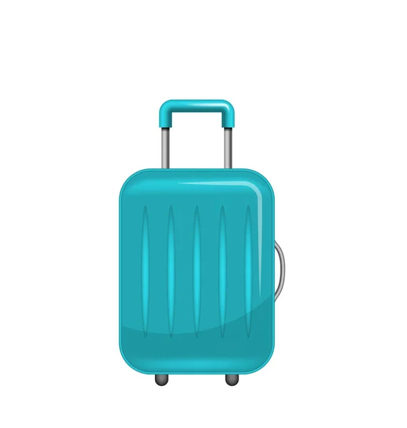 Realistyczne poliwęglanu walizki, bagaż dla turystyki, izolowana na białym tle — Wektor stockowy