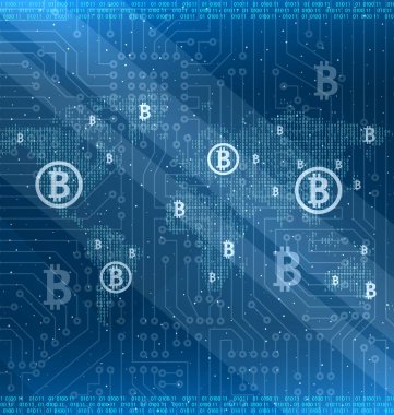 Araştırma Bitcoin Cryptocurrency dünyada, şifreleme