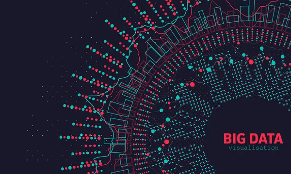 Soyut 3d büyük veri görselleştirme. Fütüristik Infographics tasarım
