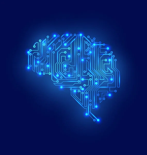 Stilize beyin. Devre levhasını doku, elektrik zihin