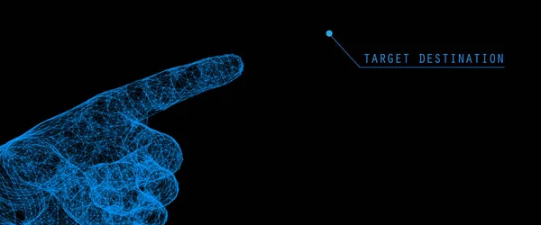 İnsan indirdiğimde el modeli, 3d geometrik tasarım. Bilim, teknoloji, ilaç, yüksek teknoloji, bilim-kurgu için kullanılabilir