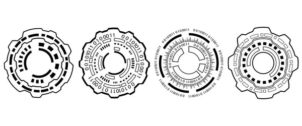 Set Elementi Hud Design per interfaccia futuristica, elementi infografici — Vettoriale Stock