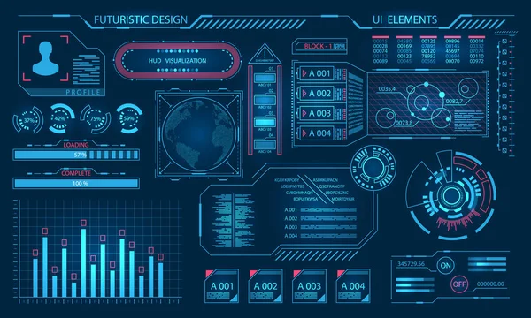 Fütüristik sanal grafik kullanıcı arayüzü, Hud öğeleri