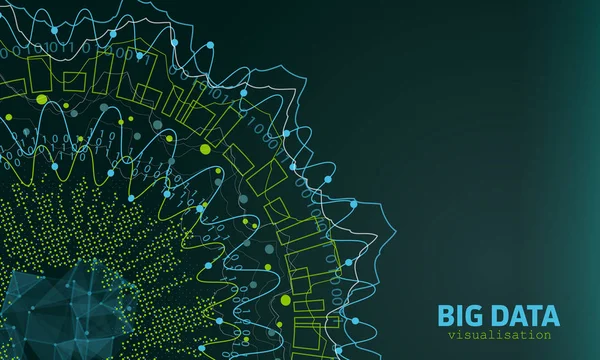 Visualização de Big Data. Infográfico futurista. Informação Desenho abstrato Vetores De Bancos De Imagens