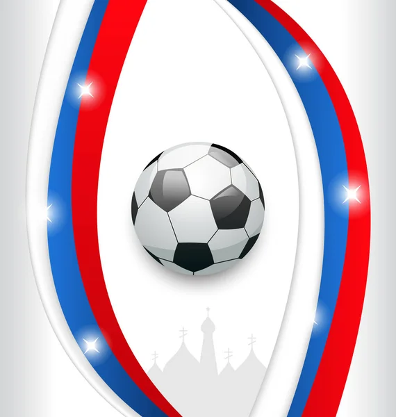 Antecedentes en colores tradicionales para el fútbol en Rusia — Vector de stock