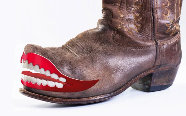 Crazy  Cowboy Boots. — Stock Photo, Image