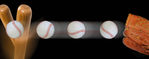 Baseball a bat. — Stock fotografie