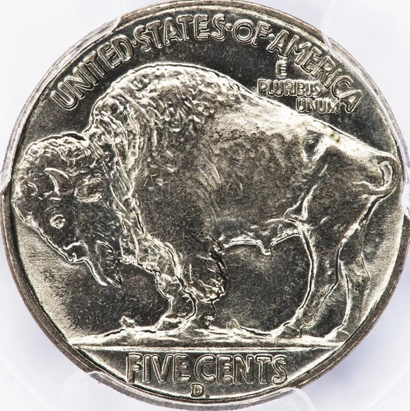 Stary Buffalo Nickle. — Zdjęcie stockowe