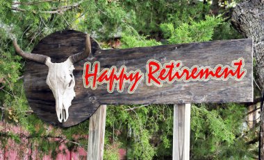 Happy Retirement Sign. clipart