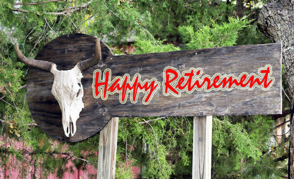 Happy Retirement Sign.