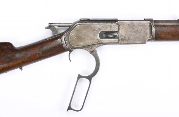 Antique Lever Action Rifle cocking hammer.. — Stock Photo, Image
