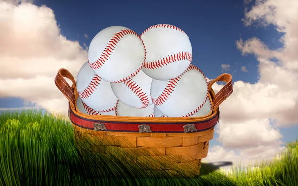 Le panier de baseball . — Photo