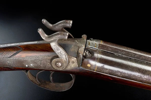 Fusil de chasse antique Gros plan . — Photo