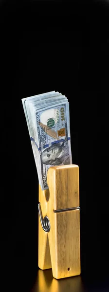 Clothespin of Cash. — Stok Foto