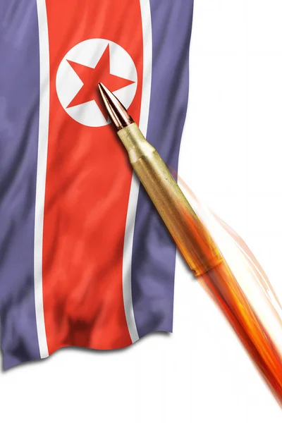 북한 경고. — 스톡 사진