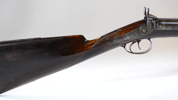 Antika batı av tüfeği. — Stok video