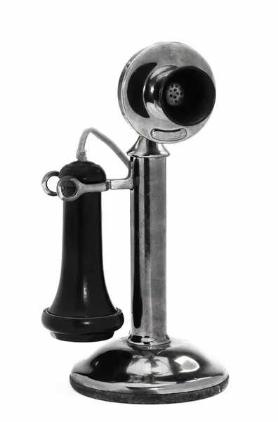 Starožitné mosazné svícen Telefon. — Stock fotografie