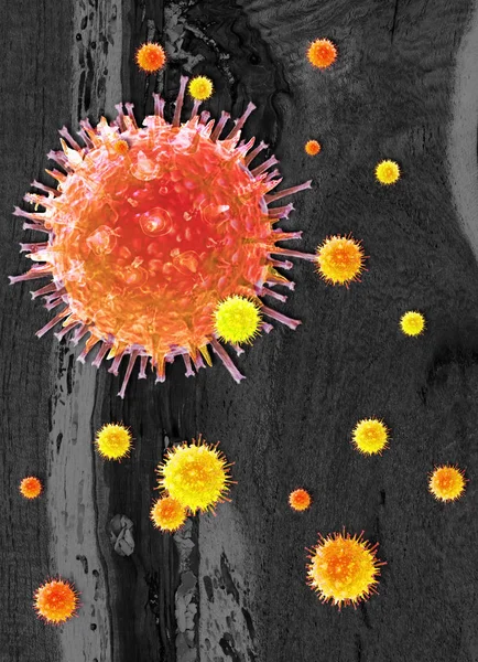 Illustration de l'organisme du virus . — Photo