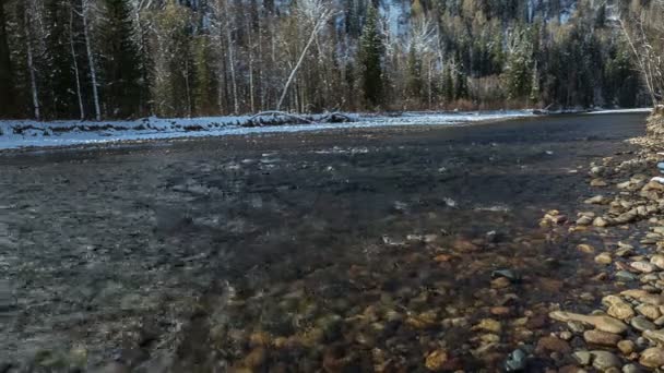 De rivier berg van "verhnjaja ters", het zuiden van West-Siberië — Stockvideo