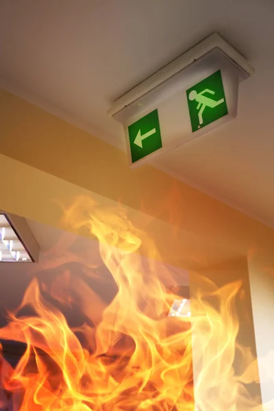 Building on fire - emergency exit