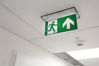 Emergency exit in office clipart