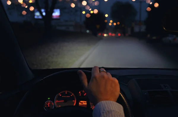 Night driving in the city