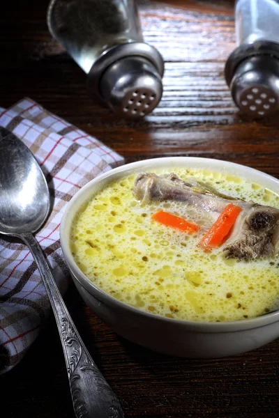 Deliziosa zuppa di cetrioli fatti in casa — Foto Stock