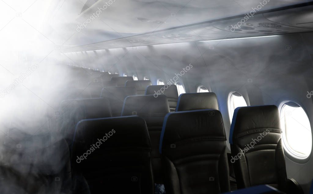 fire and smoke in the aircraft cabin