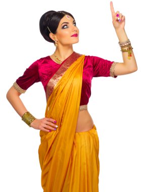 İzole genç Hintli kadın