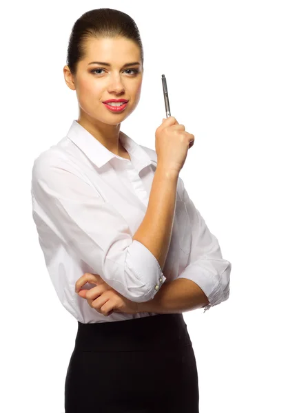 Young businesswoman isolated — Stock Photo, Image