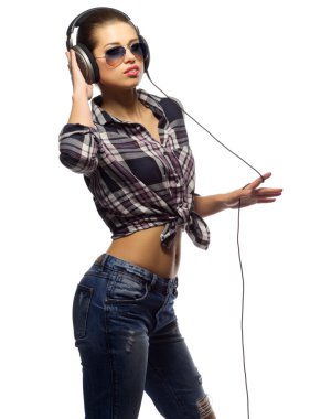 genç kız dinle müzik